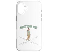 Carcasa para iPhone 16 Plus Diseño de motivación de Camino Personal Walk Your Way