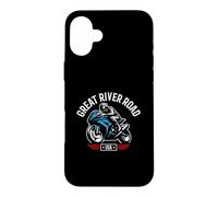 Carcasa para iPhone 16 Plus Diseño de Motocicleta Great River Road USA