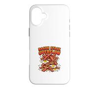 Carcasa para iPhone 16 Plus Diseño Divertido de Bacon Stack Overflow para desayunar