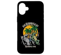 Carcasa para iPhone 16 Plus Diseño Divertido de cocodrilo de manatí de Hollywood Florida USA
