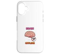 Carcasa para iPhone 16 Plus Diseño Divertido del Humor tecnológico del Cerebro Fuera de línea