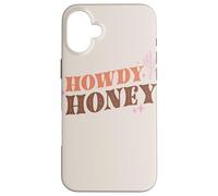 Carcasa para iPhone 16 Plus Diseño gráfico Retro Western de Howdy Honey con diseño de Cactus