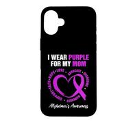 Carcasa para iPhone 16 Plus Diseño I Wear Purple For My Mom - Concientización sobre el Alzheimer