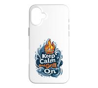 Carcasa para iPhone 16 Plus Diseño Keep Calm and Grill On BBQ Pitmaster