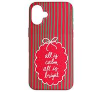 Carcasa para iPhone 16 Plus Diseño navideño All is Calm All is Bright