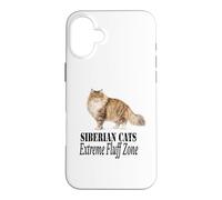 Carcasa para iPhone 16 Plus Diseño para dueños de Gatos Siberian Cats Extreme Fluff Zone