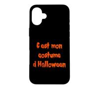Carcasa para iPhone 16 Plus Disfraz de Cest Mon d Halloween francés Humor de Halloween