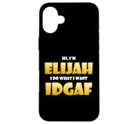Carcasa para iPhone 16 Plus Disfraz de Elijah Idgaf Divertido Meme Disfraz de Halloween para Eli