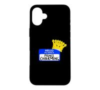 Carcasa para iPhone 16 Plus Disfraz de Halloween fácil con Texto en inglés «My Name Is Prince»