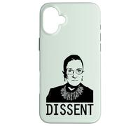 Carcasa para iPhone 16 Plus Dissent Ruth Bader Ginsburg RBG Icono Feminista Memes