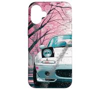 Carcasa para iPhone 16 Plus Distress JDM Coche Japón Mercado Nacional Sakura Flor Arte