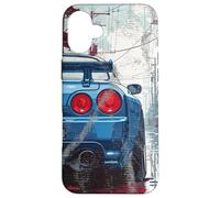 Carcasa para iPhone 16 Plus Distress JDM Drift Race Sport Car Japón Regalo Mercado Nacional