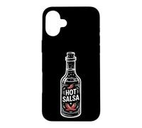 Carcasa para iPhone 16 Plus Divertida Botella de Salsa de Salsa Picante Diciendo Chile