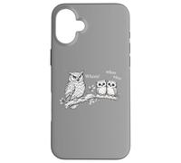 Carcasa para iPhone 16 Plus Divertida Camiseta gramática de búho para Profesores de inglés y Nerds de Palabras