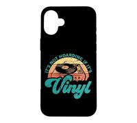 Carcasa para iPhone 16 Plus Divertidas Citas de Vinilo It's Not Hoarding If It's Vinyl