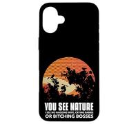 Carcasa para iPhone 16 Plus Divertido Caza Ves Naturaleza No Veo Nagging Esposa