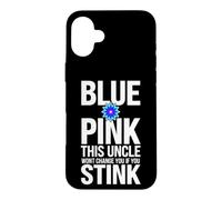 Carcasa para iPhone 16 Plus Divertido Dicho Rosa This Uncle Wont Change You If You Stink