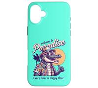 Carcasa para iPhone 16 Plus Divertido diseño de Verano Estilo Retro Bienvenido al paraíso
