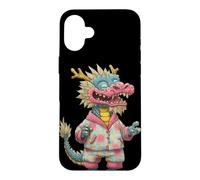 Carcasa para iPhone 16 Plus Divertido Disfraz de dragón Tradicional en Pijama