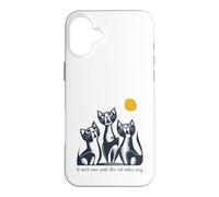 Carcasa para iPhone 16 Plus Divertido Juego de Palabras con Gatos No Termina hasta Que Las señoras de los Gatos canten