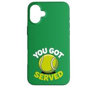 Carcasa para iPhone 16 Plus Divertido Juego de Palabras de «You Got Served», Bonita Pelota de Tenis