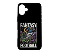 Carcasa para iPhone 16 Plus Divertido Jugador de fútbol de fantasía vence a los Monstruos Diciendo