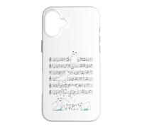 Carcasa para iPhone 16 Plus Divertido Oso Polar música Yoga Jugando con Nota