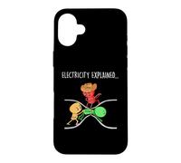 Carcasa para iPhone 16 Plus Divertido Profesor de Física Electricidad Explicó Científico