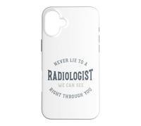 Carcasa para iPhone 16 Plus Divertido Radiología Juego de Palabras Radiólogo Humor