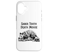 Carcasa para iPhone 16 Plus Divertido Sable Diente Muerte Ratón Mal Nombre Animal Incorrecto Broma Estúpida