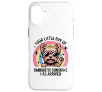 Carcasa para iPhone 16 Plus Divertido Yorkshire Terrier Tiny Boss Actitud Sarcástica Perro Mamá