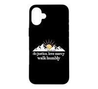 Carcasa para iPhone 16 Plus Do Justice Love Mercy Walk Humbly Bible Verse Micah 6:8 God