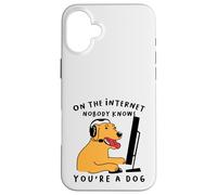 Carcasa para iPhone 16 Plus Dog Gamer En Internet, Nadie Sabe Que Eres un Perro