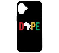 Carcasa para iPhone 16 Plus Dope Africa Map Juneteenth Pan African Pride