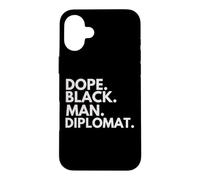 Carcasa para iPhone 16 Plus Dope Black Man Diplomático Orgullo Afroamericano