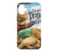 Carcasa para iPhone 16 Plus Dragón Barbudo: Tengo un Problema de dragón Reptiles sarcásticos