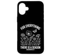 Carcasa para iPhone 16 Plus Eclesiastés 3:1 For Everything There Is A Season Floral