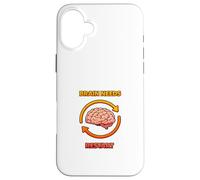 Carcasa para iPhone 16 Plus El Cerebro Necesita reiniciarse Funny Mind Reload Humor