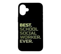 Carcasa para iPhone 16 Plus El Mejor Trabajador Social Escolar jamás enseñado a educar al Maestro
