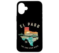 Carcasa para iPhone 16 Plus El Paso Texas Outdoors Vintage Nature Illustration