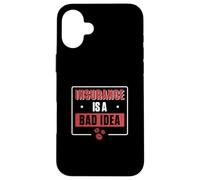 Carcasa para iPhone 16 Plus El Seguro es una Mala Idea Funny Casino Gambling Un Distribuidor de Tarjetas