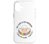 Carcasa para iPhone 16 Plus El Señor es mi Pastor, no esperaré - Salmos 23:1