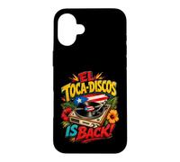 Carcasa para iPhone 16 Plus El Toca-Discos está de Vuelta Boricua Retro Vinyl DJ Vibes