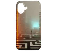 Carcasa para iPhone 16 Plus El umbral de neón - Cyberpunk Dystopian City Art