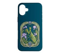 Carcasa para iPhone 16 Plus Elegante Mantis Religiosa Iris Art Nouveau Insecto