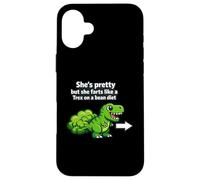 Carcasa para iPhone 16 Plus Ella es Bonita Pero se Tira un Pedo como un T Rex en la Dieta de Frijoles