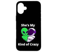 Carcasa para iPhone 16 Plus Ella es mi Tipo de Pareja Loca Diseño Nerd Love
