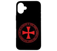 Carcasa para iPhone 16 Plus Emblema de Cruz de Caballeros templarios | Christianity Black