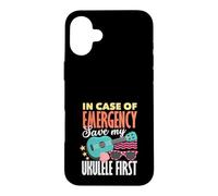 Carcasa para iPhone 16 Plus En Caso de Emergencia Guardar mi Ukelele Primer músico