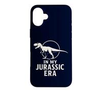 Carcasa para iPhone 16 Plus En mi era jurásica, Divertidos fósiles prehistóricos de Dinosaurios T-Rex